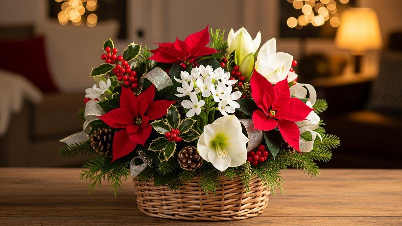 크리스마스 꽃바구니