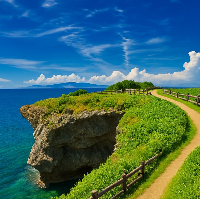 일본 오키나와 센조가하마(만좌모)