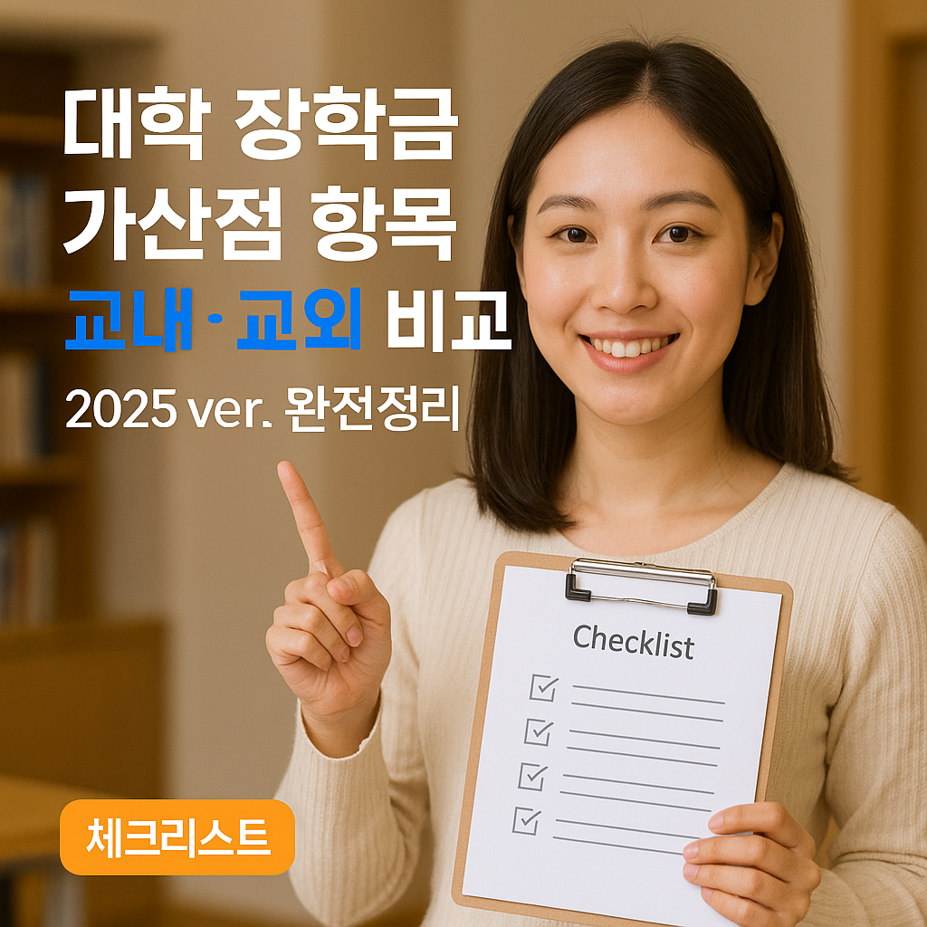 대학 장학금 가산점 항목 | 교내·교외 비교 2025 ver. 완전정리