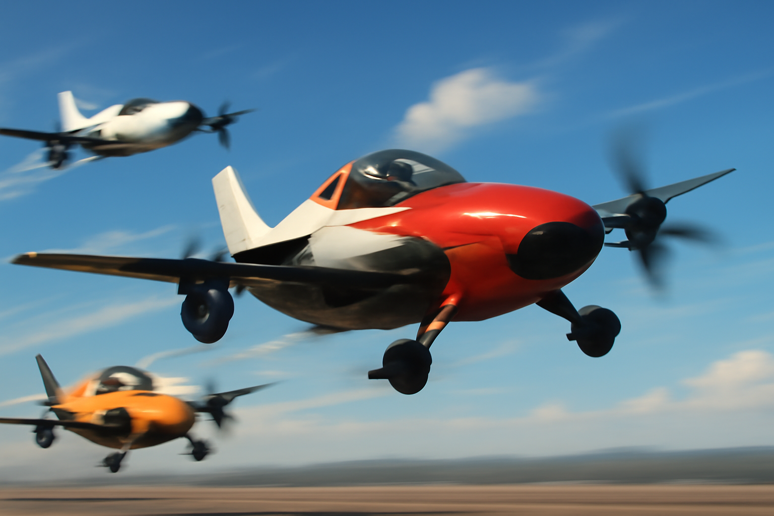 미국에서 열린 세계 최초 비행 자동차 레이싱, 하늘을 나는 모터스포츠의 탄생 관련 사진