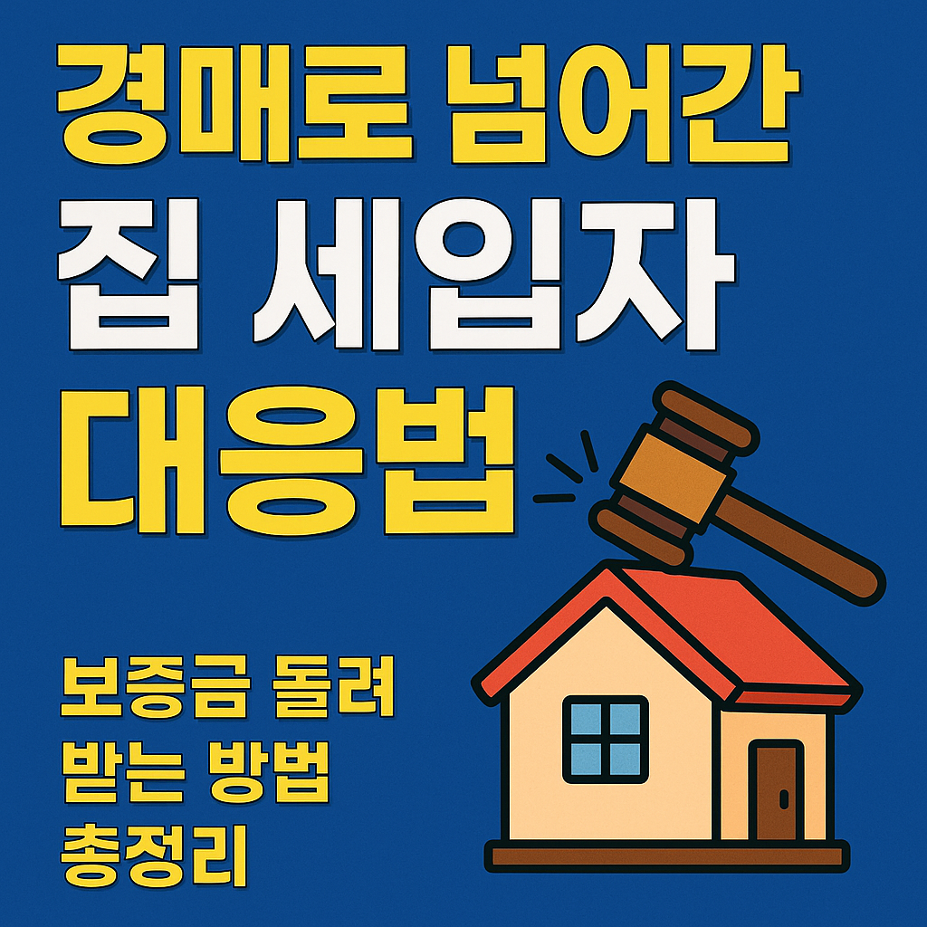 경매로 넘어간 집 세입자 대응법｜보증금 돌려받는 방법 총정리