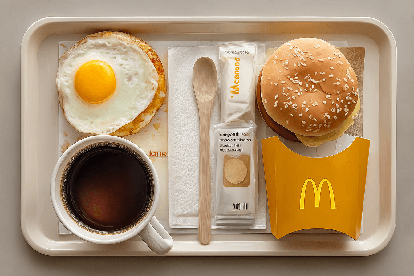 맥도날드-트레이에-준비된-세트-메뉴-이미지