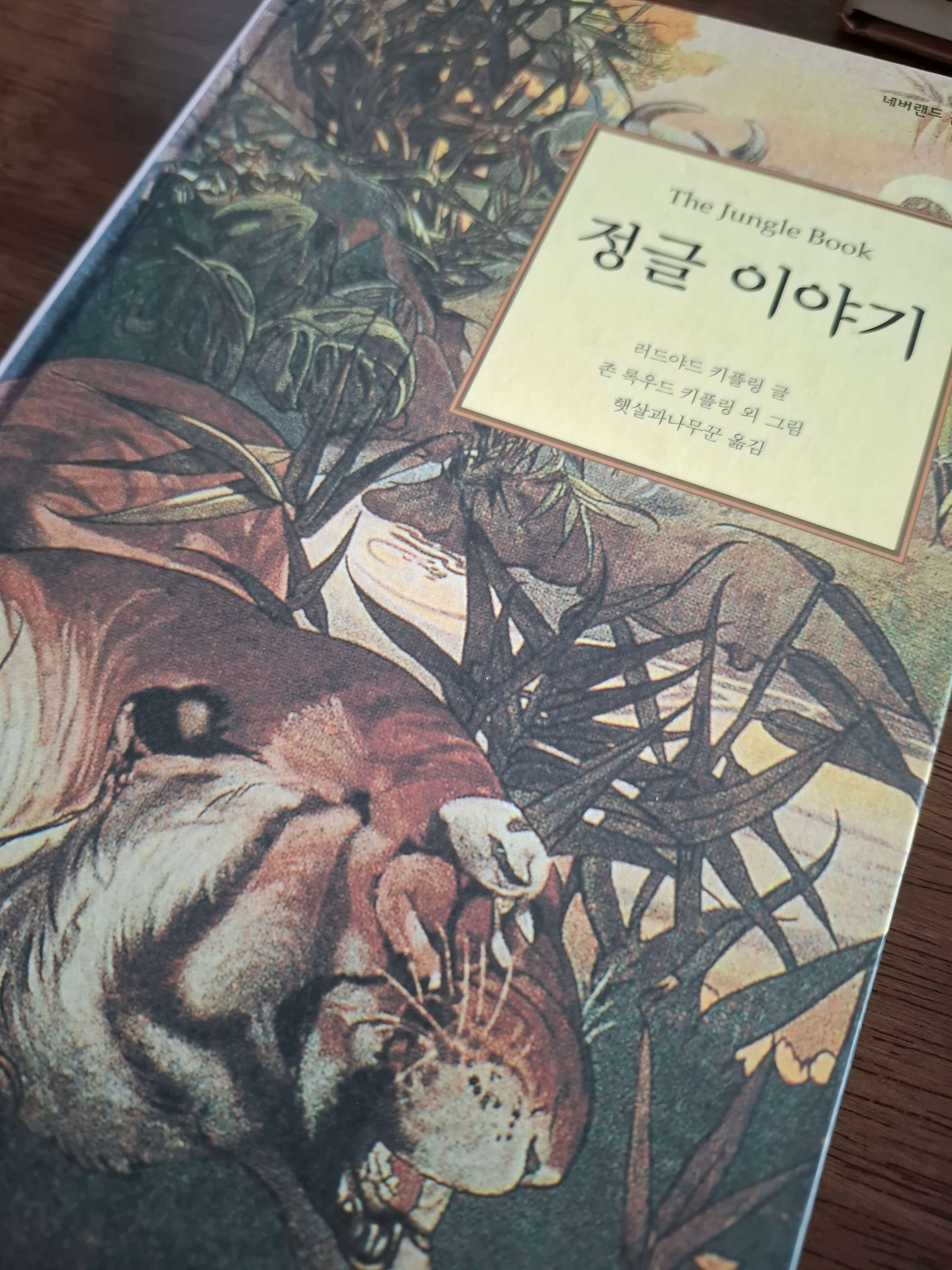정글복 책이 펼쳐진 책상 사진