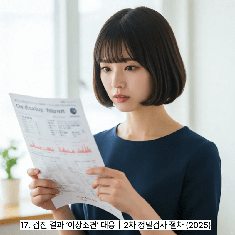 17. 검진 결과 &lsquo;이상소견&rsquo; 대응｜2차 정밀검사 절차 (2025)