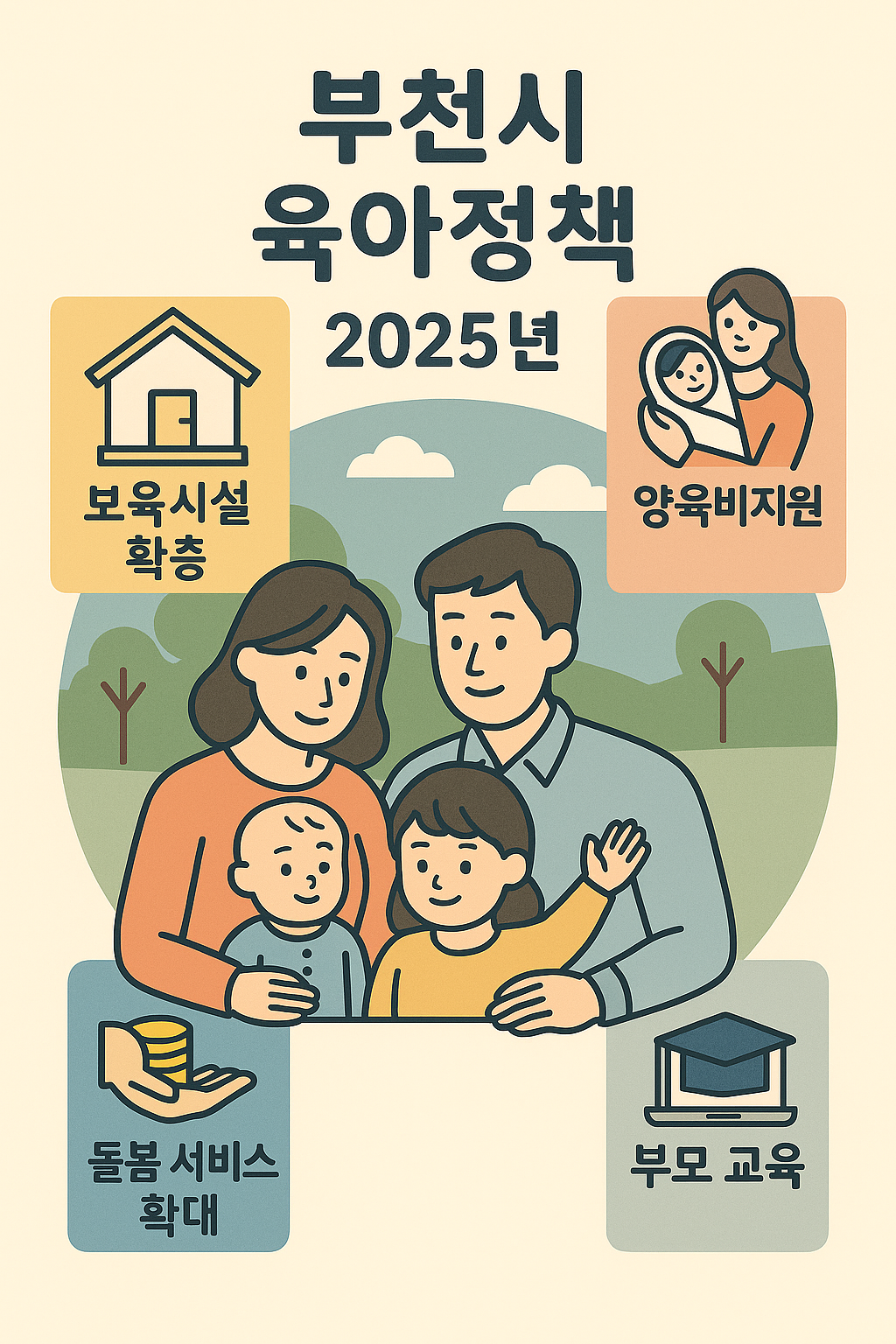 부천시 육아정책 2025 포스터