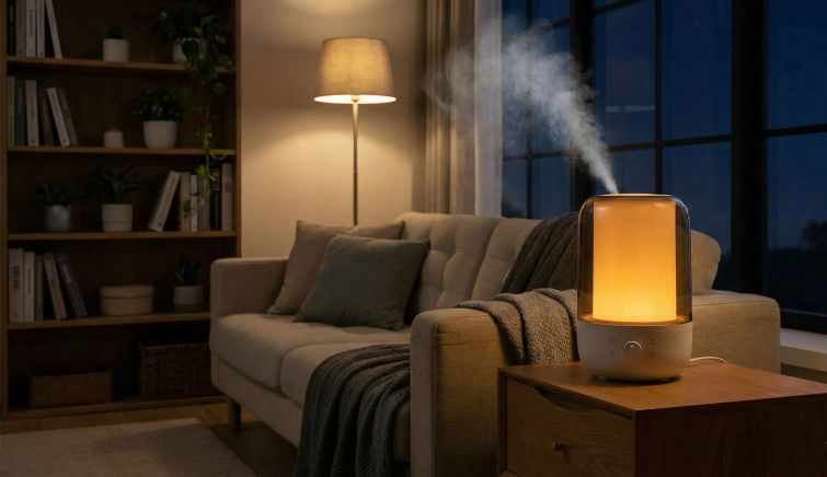 겨울철 가습기 거실 밤