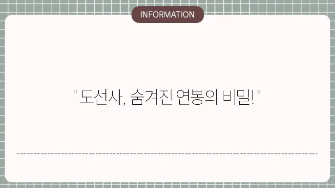 도선사 영향과 실태에 관하여