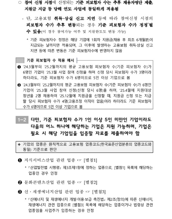 2025년 청년일자리 도약장려금