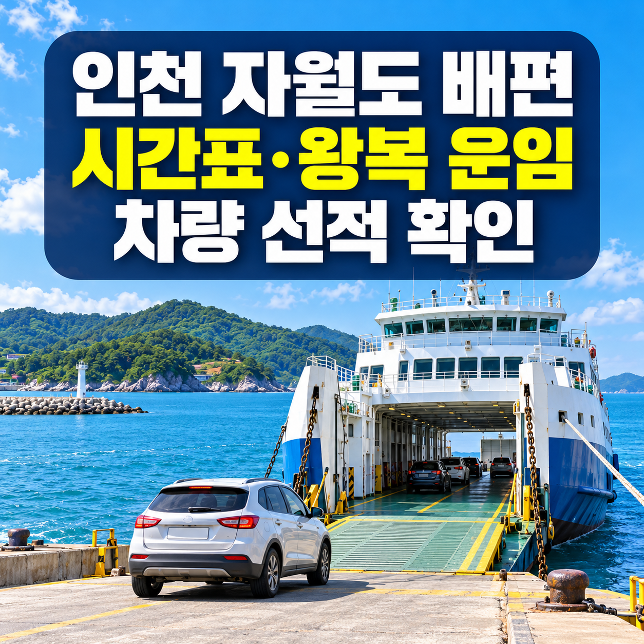 인천 자월도 배편 시간표|왕복 운임·차량 선적 확인방법