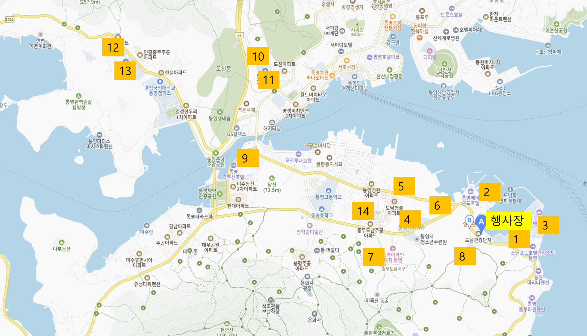 2024-통영-어부장터-주차장-지도