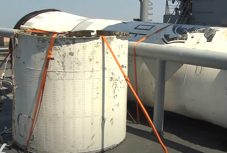 북한 인공위성 인양 장면