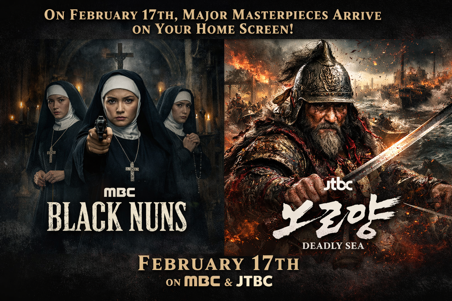 2026 설 연휴 날짜별 TV 특선 영화 시간표 및 채널 안내 정보 시각화