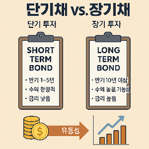 미국채 단기채와 장기채의 수익률, 유동성, 만기 구조 비교