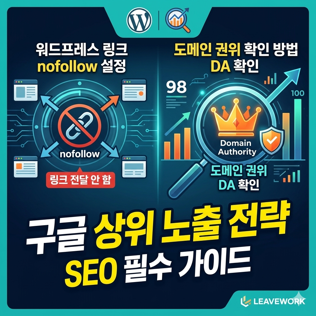 워드프레스 링크 nofollow 설정과 도메인 권위 확인-리브워크