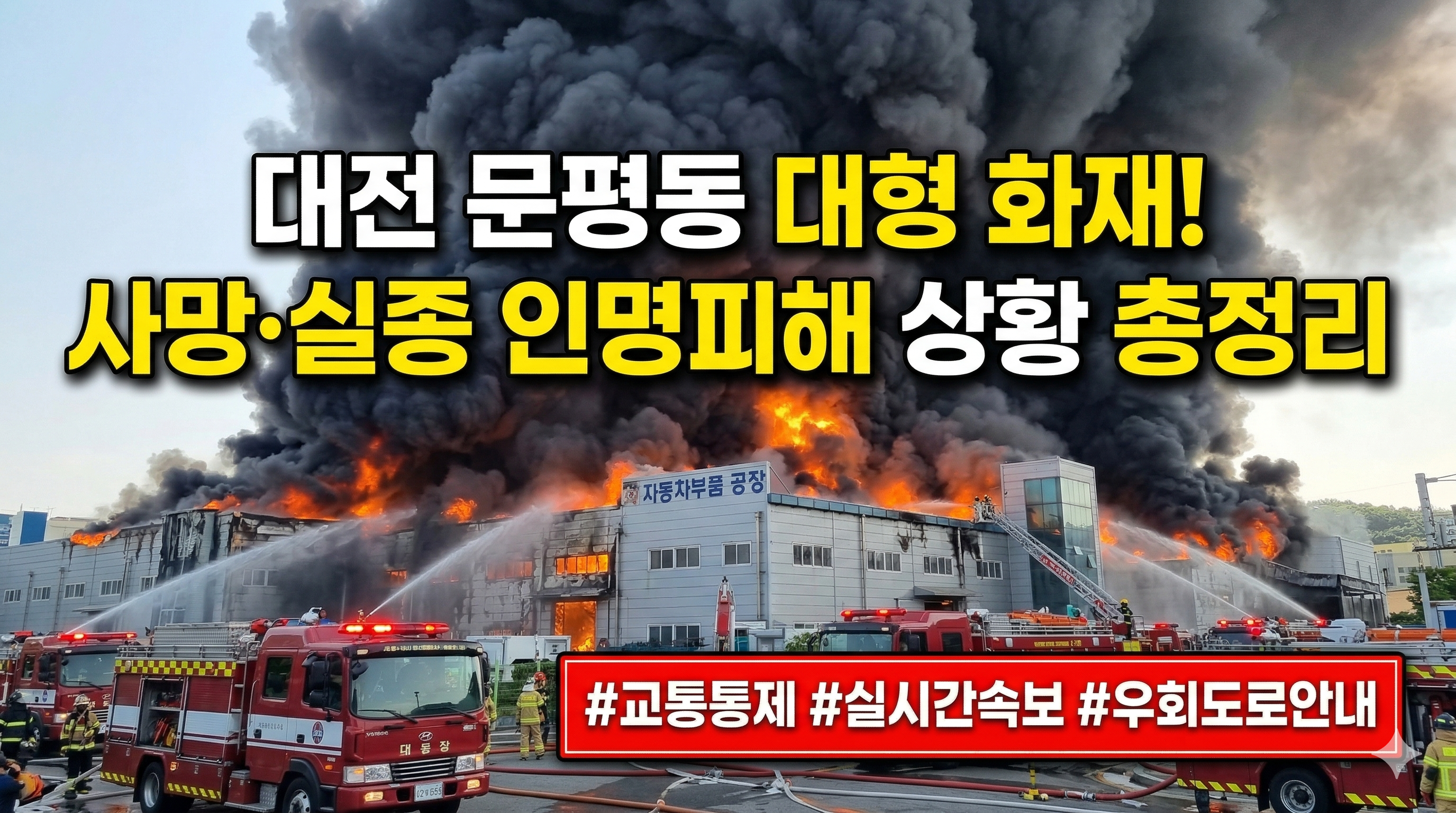 대전 문평동 자동차 부품 공장 대형 화재