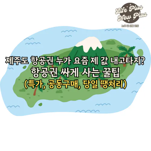 제주도 항공권 싸게 사는 꿀팁