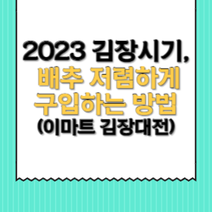 2023김장시기-배추-저렴하게-구입하는-방법-썸네일