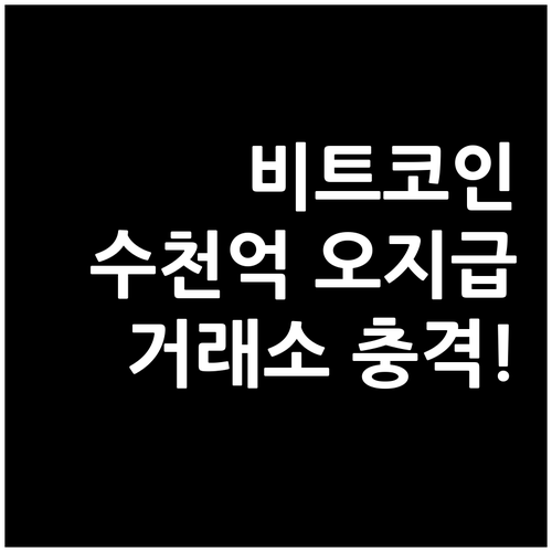 비트코인 수천억 원 규모 오지급 사태..