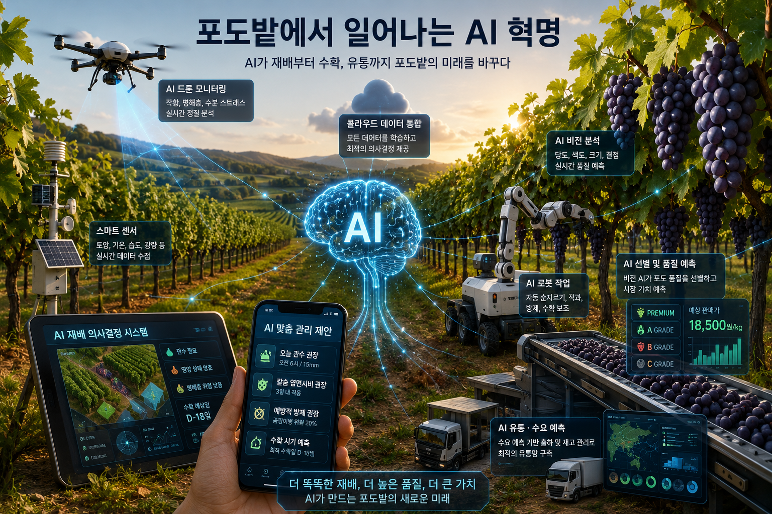 포도밭에서 일어나고있는 AI혁명 이미지