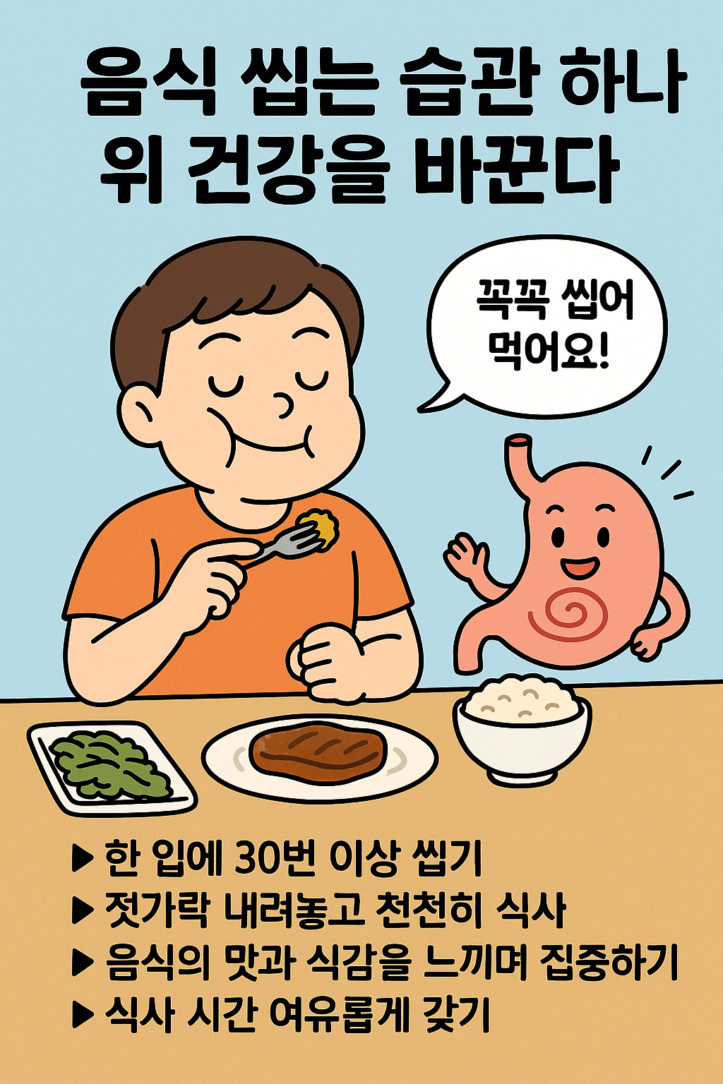 올바른 음식 씹는 방법 이미지
