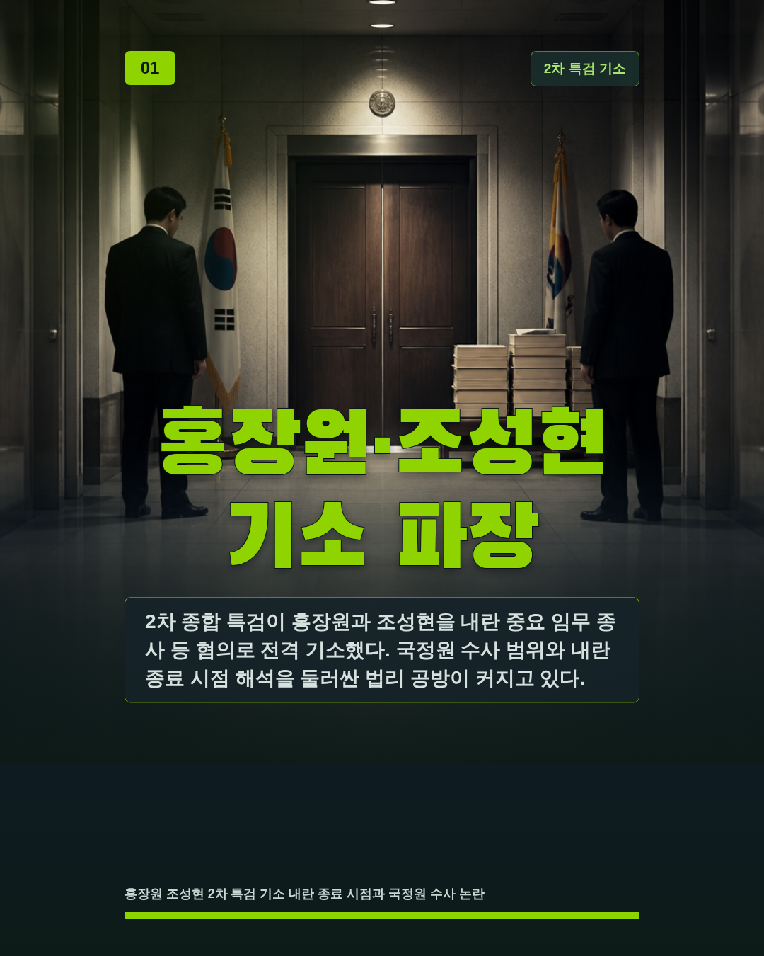 홍장원&middot;조성현 기소 파장