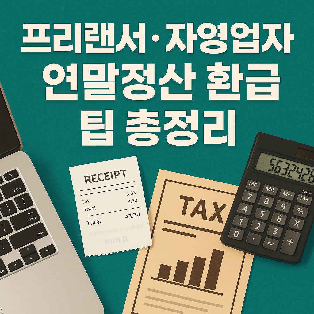 프리랜서. 자영업자 연말정산 환급 꿀팁 총정리 (2025 최신판)