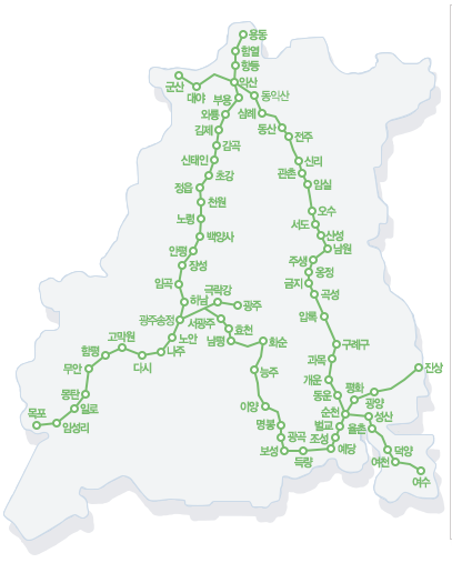 코레일, SRT 노선 노선 안내