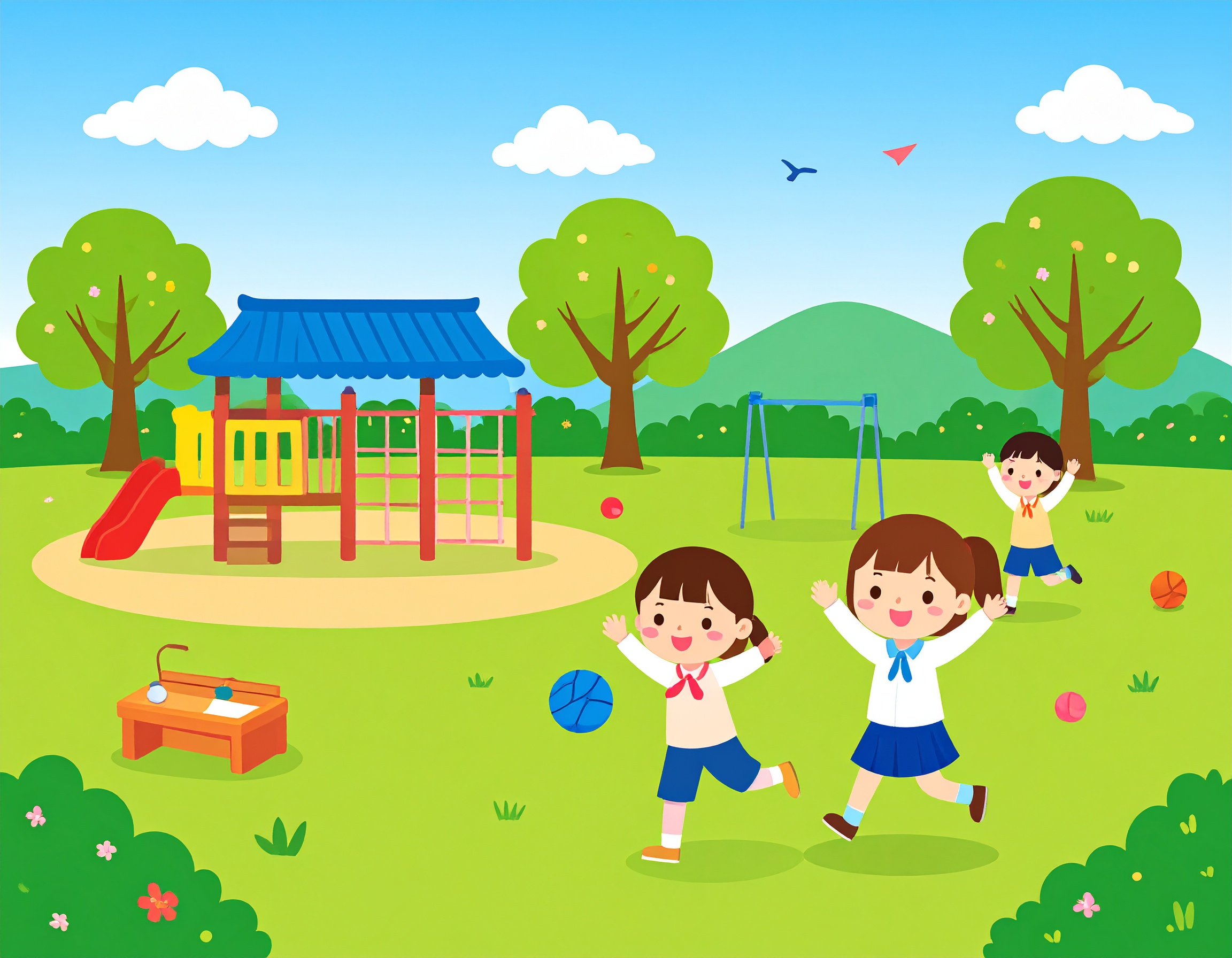 한부모가족 아동양육비&amp;#44; 운동장에서 노는 학생들