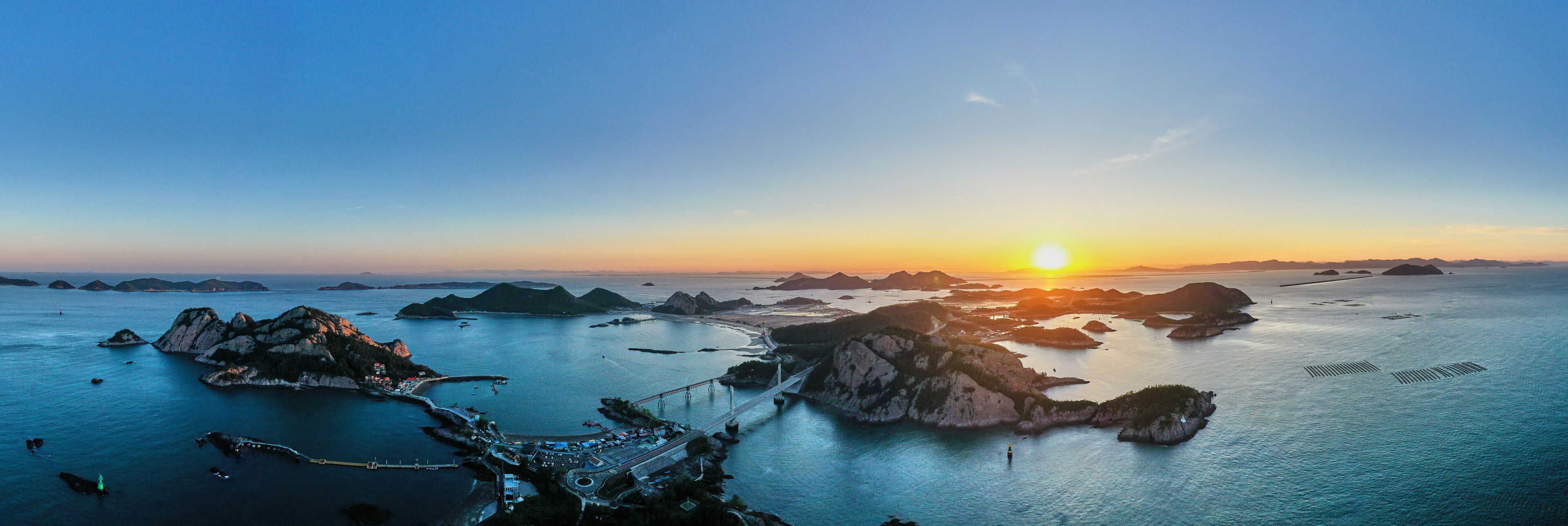 선유도 해변 노을 풍경 (AI 생성)