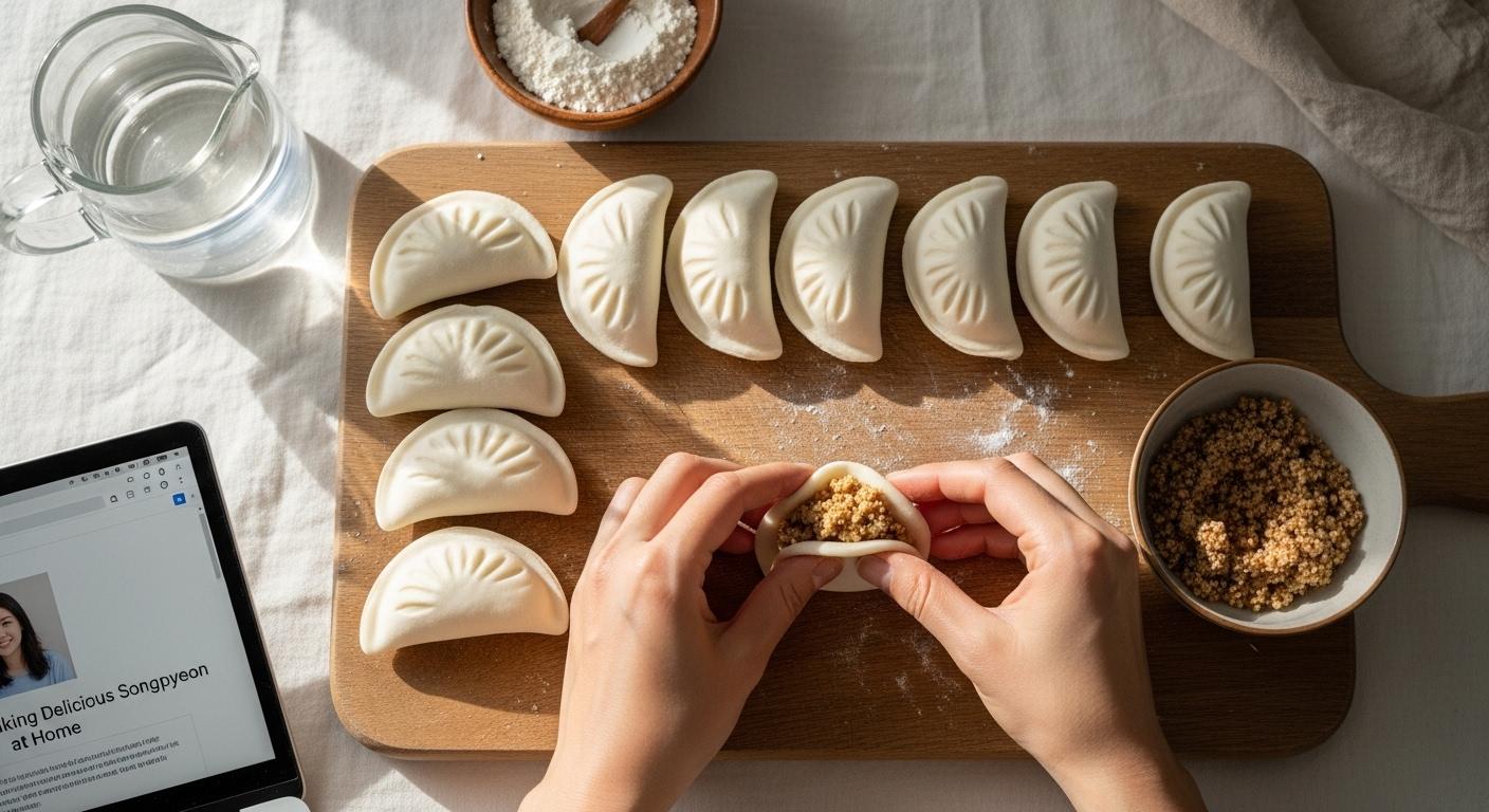 송편 빚다