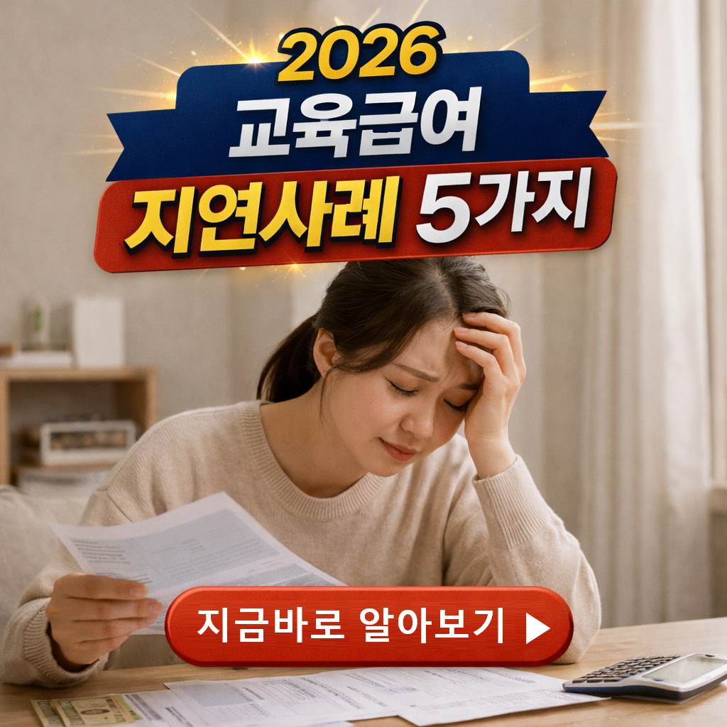 "선정됐는데 왜 포인트가 안 들어오죠?" 교육급여 지연 사례 5가지