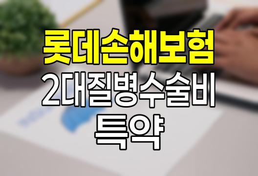 롯데손해보험 2대질병수술비 특약 심층 분석