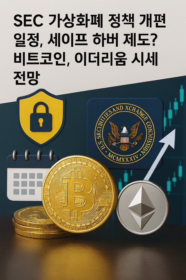 SEC 가상화폐 정책 개편 일정, 세이프 하버 제도란? 비트코인, 이더리움 시세 전망