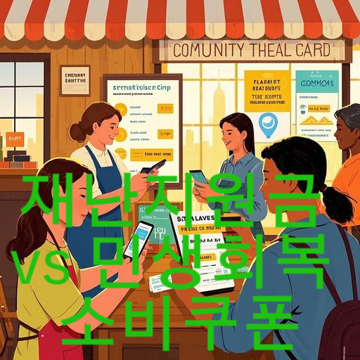 재난지원금 vs 민생회복 소비쿠폰