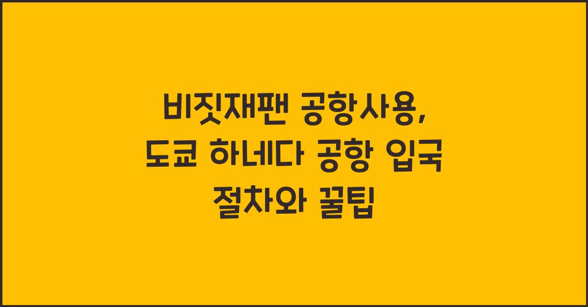 비짓재팬 공항사용
