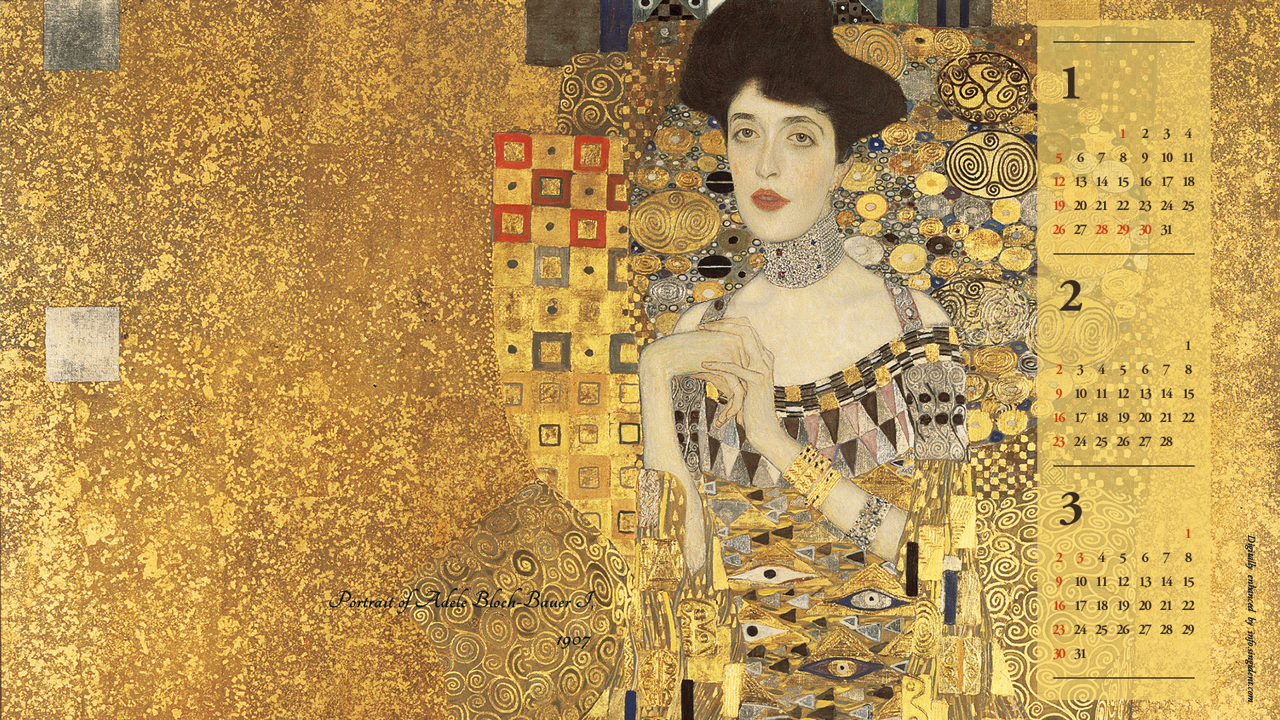 09 아델르 블로흐 바우어의 초상 I B - 2025년2월 노트북배경화면