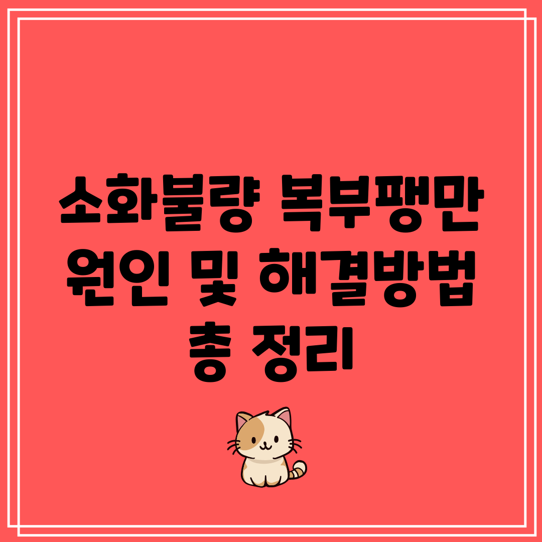 소화불량 복부팽만 원인 및 해결방법 총 정리