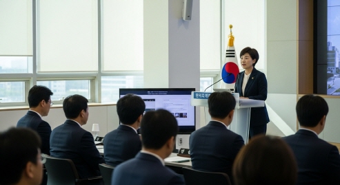 정부의 추경안 브리핑 현장