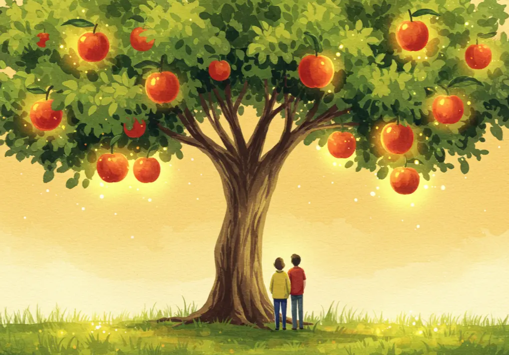 큰 나무에 열매가 가득 달린 꿈