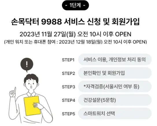 손목닥터신청 설명