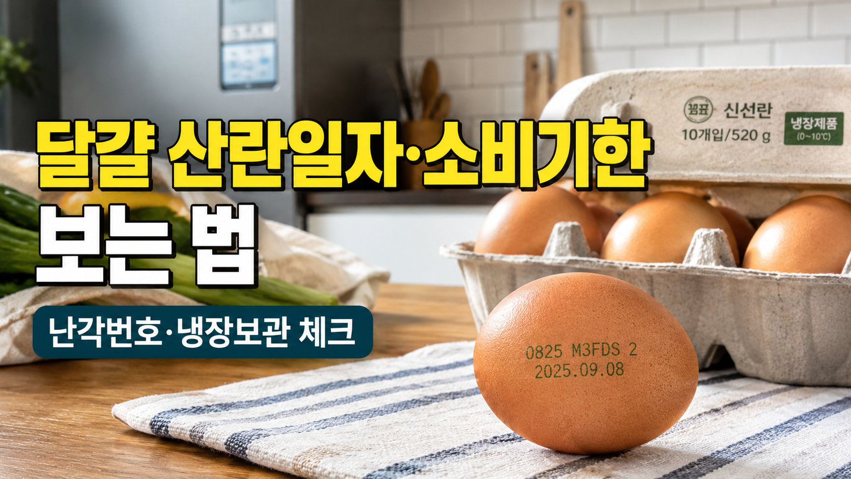 달걀 산란일자·소비기한 보는 법|냉장고 계란 언제까지 먹어도 될까?