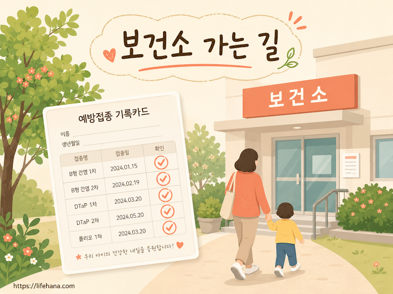 자녀의 아동 백신 마크 완료 도장을 확인하는 실전 가이드 화면