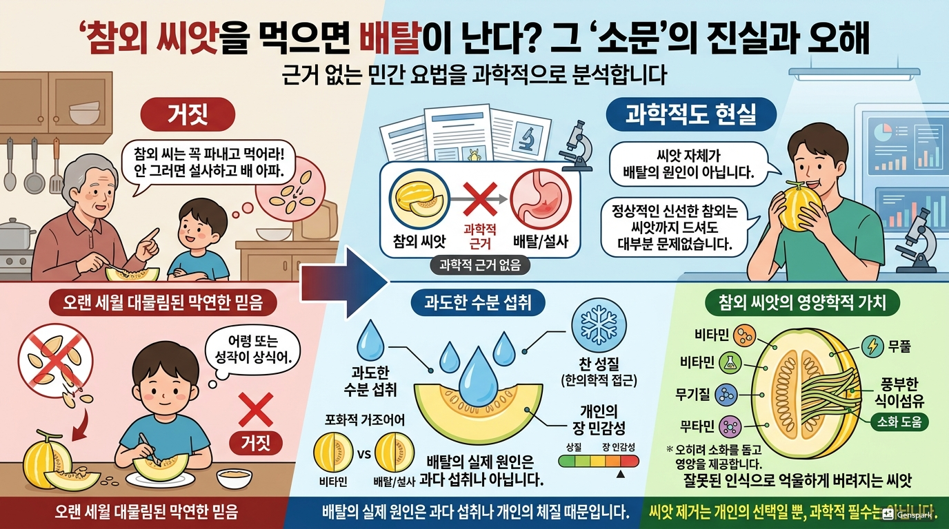 참외 씨를 먹으면 배탈 난다는 말의 진실