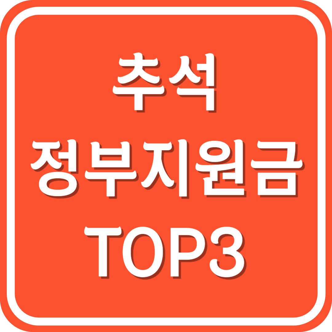 추석 정부 지원금 혜택 TOP3 (명절위문금, 숙박할인쿠폰, 근로자 휴가비)