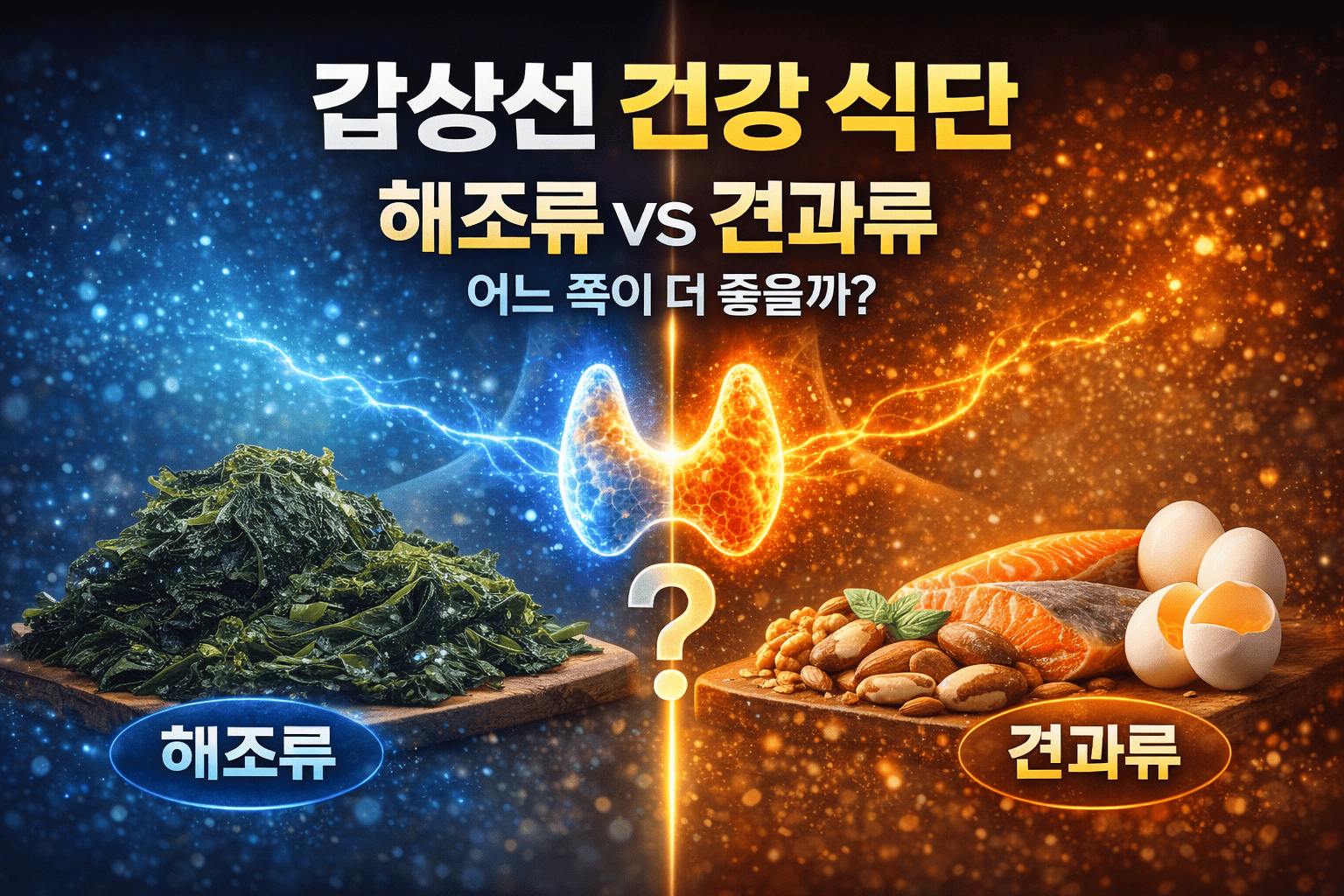 갑상선 건강 식단 (해조류 vs 견과류 효과)
