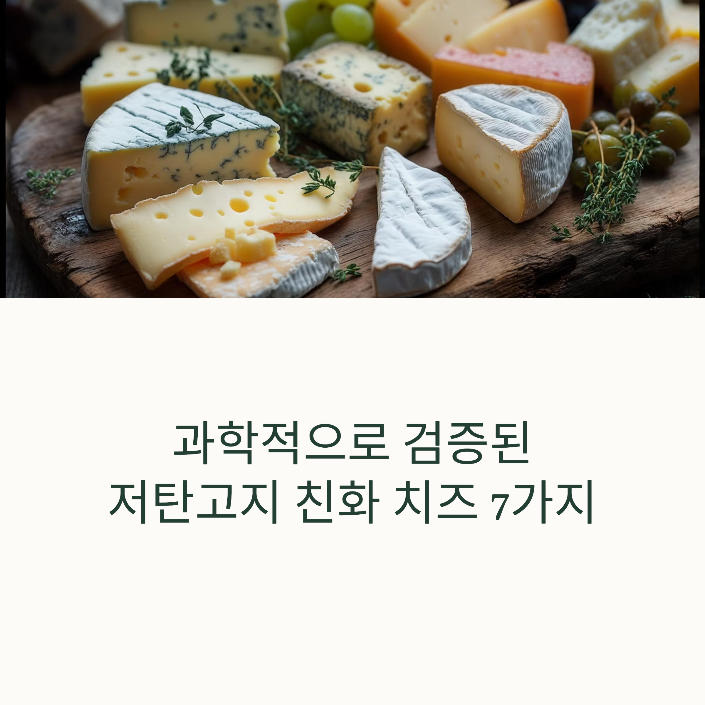 과학적으로 검증된 저탄고지 친화 치즈