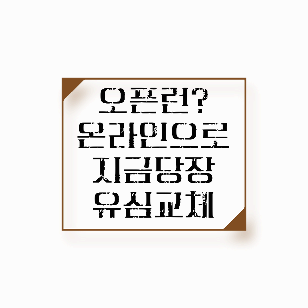 ‼️유심 오픈런 없이, 지금, 무료로 바꾸는 방법
