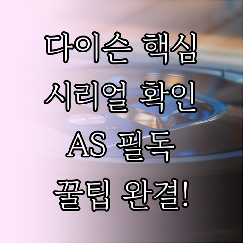 다이슨 제품 시리얼 번호 확인 위치와..