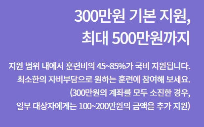 국비 지원 한도 및 자비 부담 비율 안내