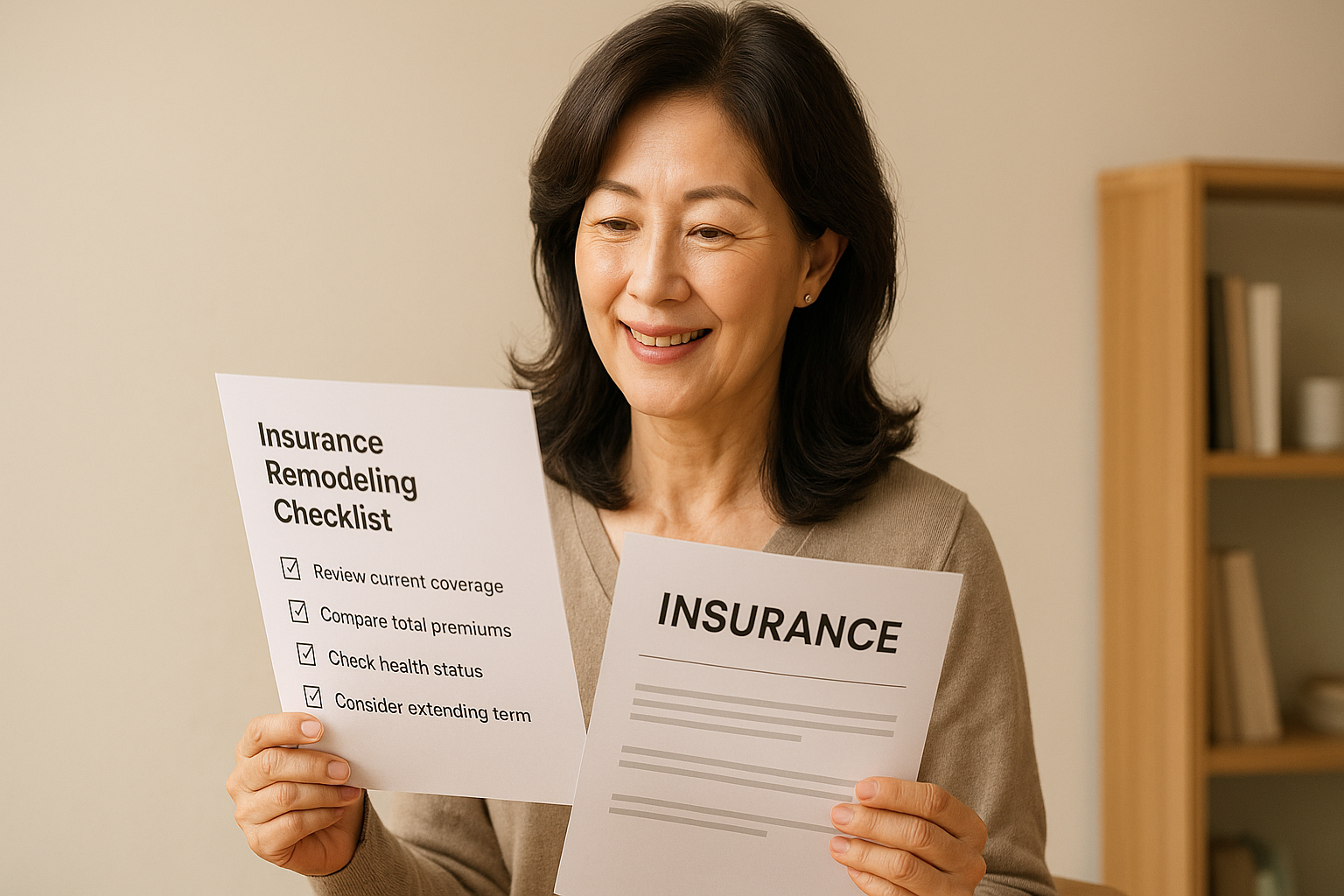 보험 리모델링을 검토중인 보험 가입자